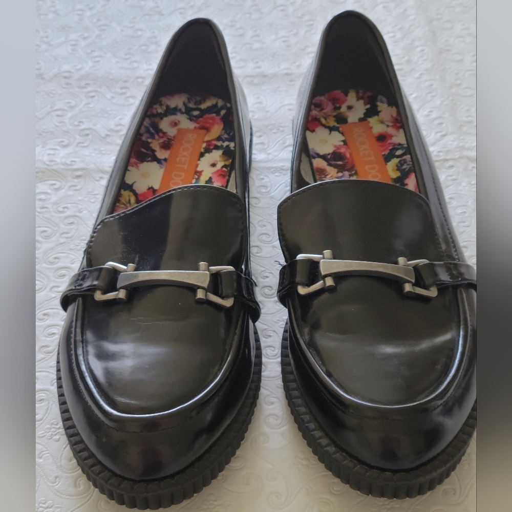 Rocket Dog Black Patent Leather Slip on Shoes  Loafers Womens Size 8.5 - Picture 5 of 10
